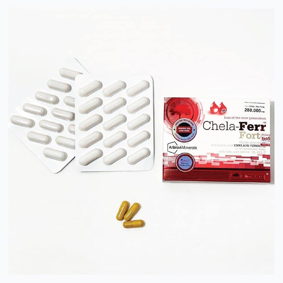 Sắt Chela-Ferr Forte chính hãng chỉ có một phiên bản duy nhất với vỉ màu trắng