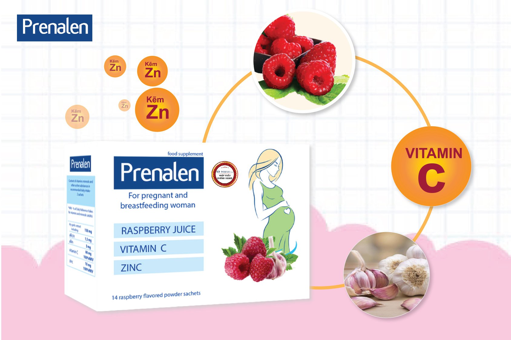 Prenalen - sản phẩm hỗ trợ tăng đề kháng cho bà bầu - nhập khẩu châu Âu chính hãng