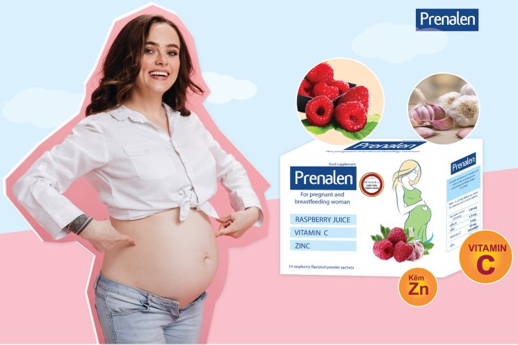 TPBVSK Prenalen có thành phần chiết xuất từ tỏi khô, mâm xôi đỏ - hỗ trợ tăng cường sức kháng cho bà bầu