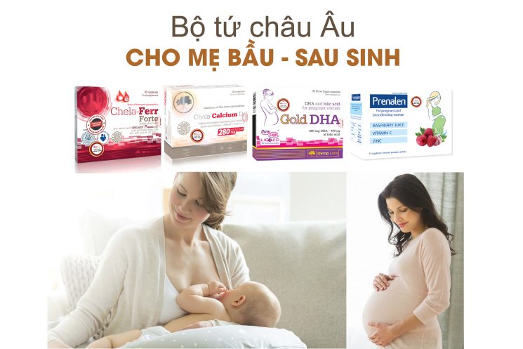 Bộ tứ sắt, canxi, DHA và hỗ trợ tăng cường sức đề kháng cho mẹ bầu và sau sinh