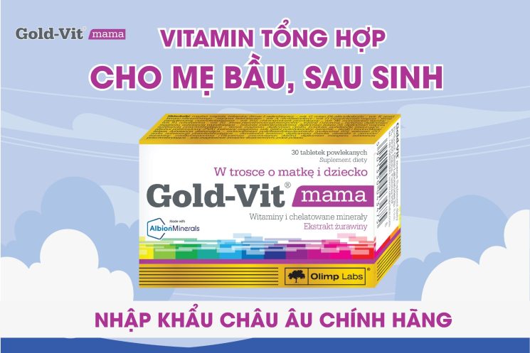Vitamin tổng hợp Gold-Vit Mama nhập khẩu nguyên hộp từ châu Âu