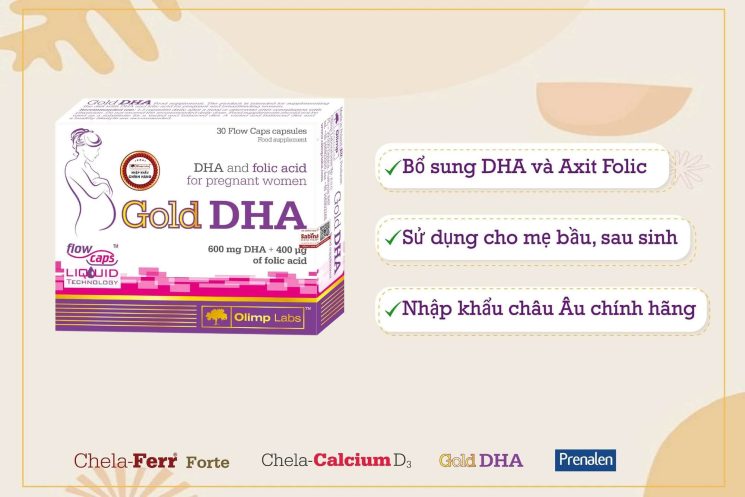 Viên uống DHA nhập khẩu chính hãng từ Châu Âu cho mẹ sau sinh