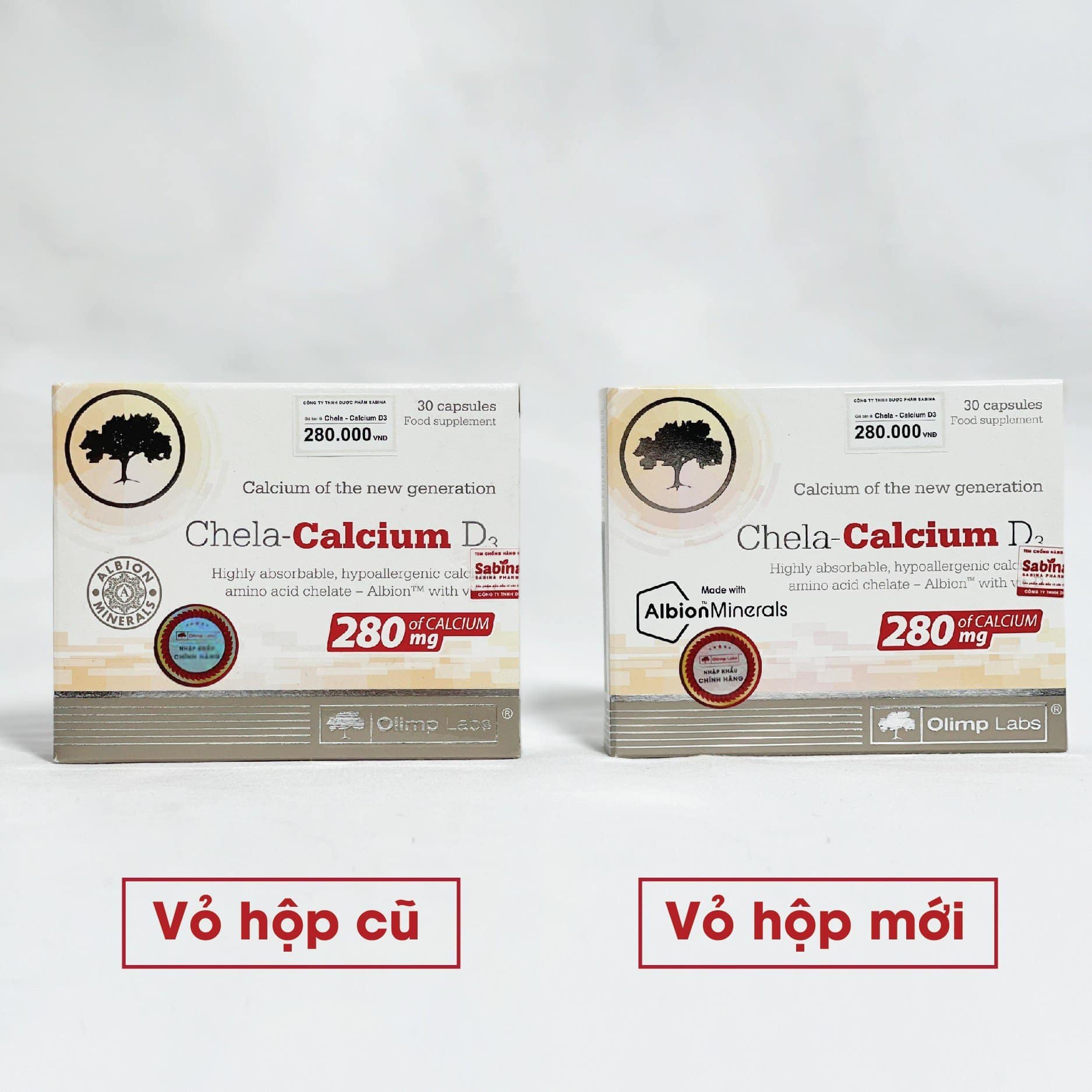 Thay đổi logo trên vỏ hộp Chela-Calcium D3 chính hãng