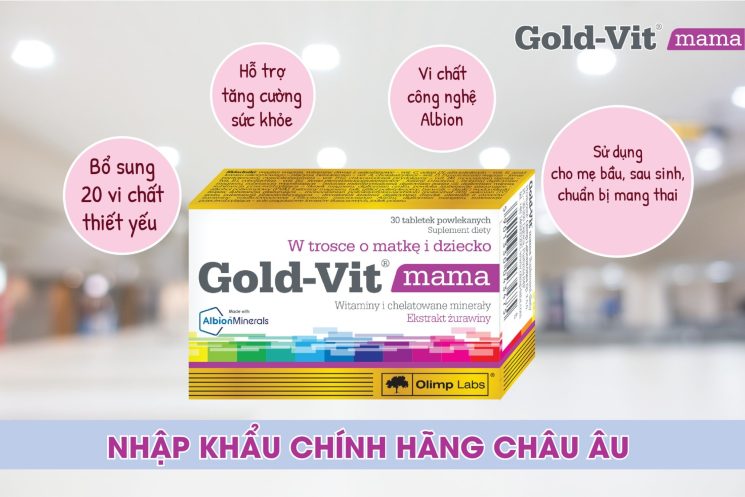 Vitamin tổng hợp cho bà bầu Gold-Vit Mama nhập khẩu từ Châu Âu